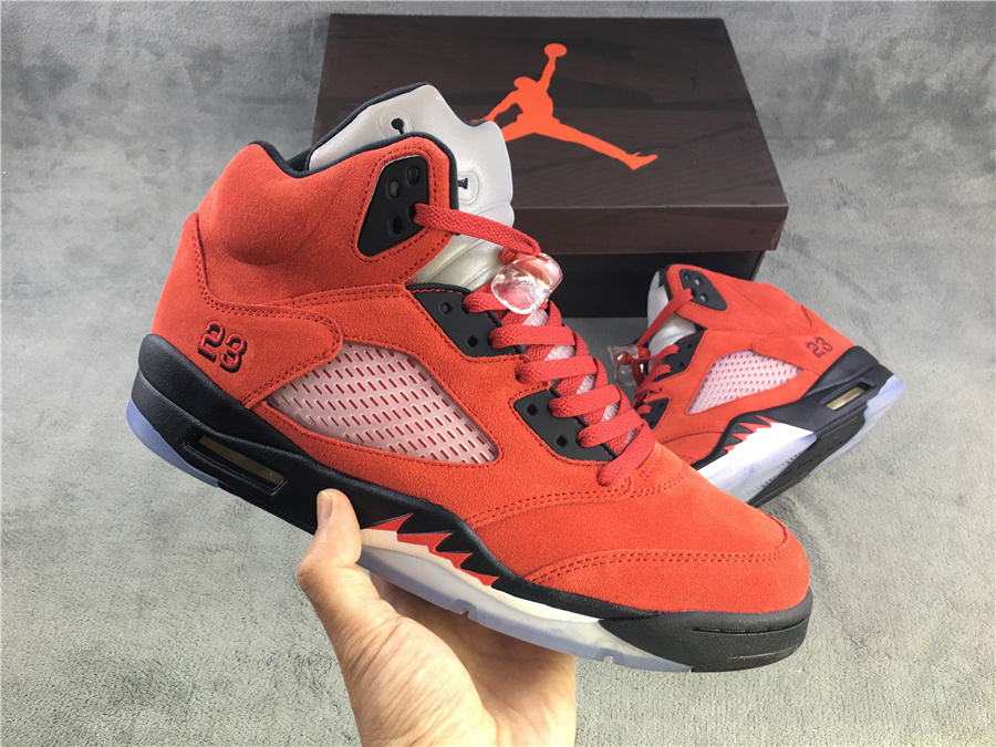 Air Jordan 5 Raging Bull Red Black Shoes